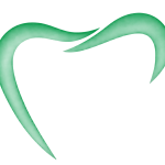 Dente verde stilizzato trasparente